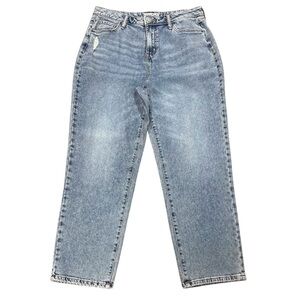 Sonoma Light Blue Straight Leg Jeans Women’s Size 16 Short Minimal Distressing